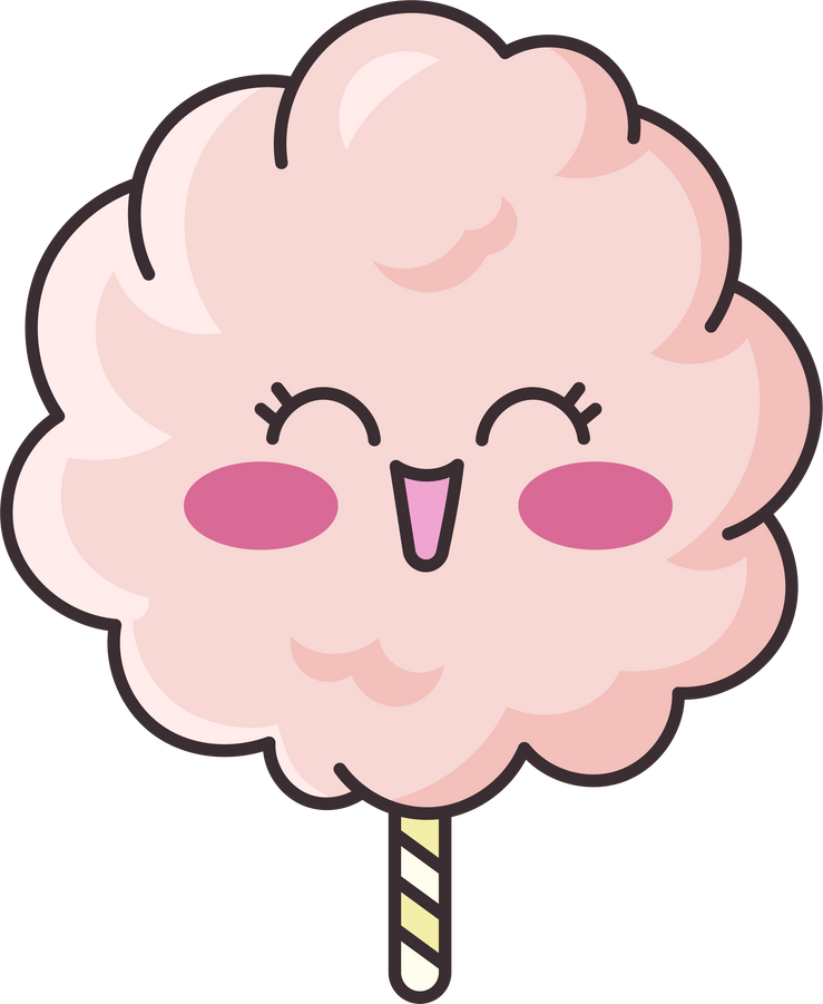 Cotton Candy Character Design Element