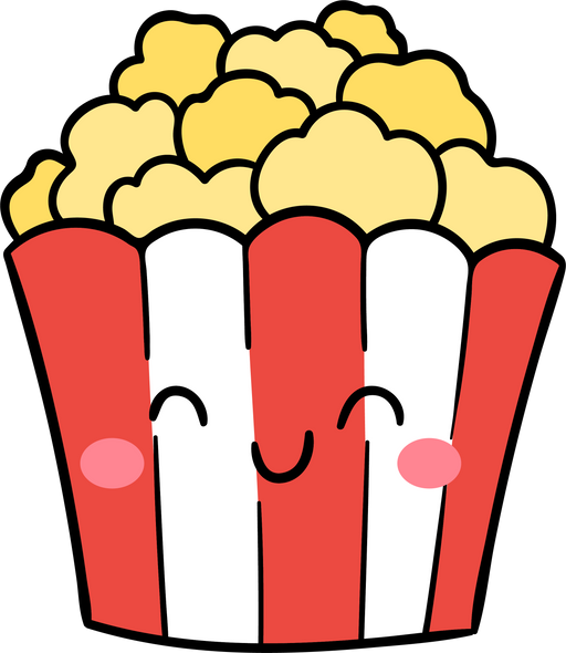 Kawaii popcorn Illustration